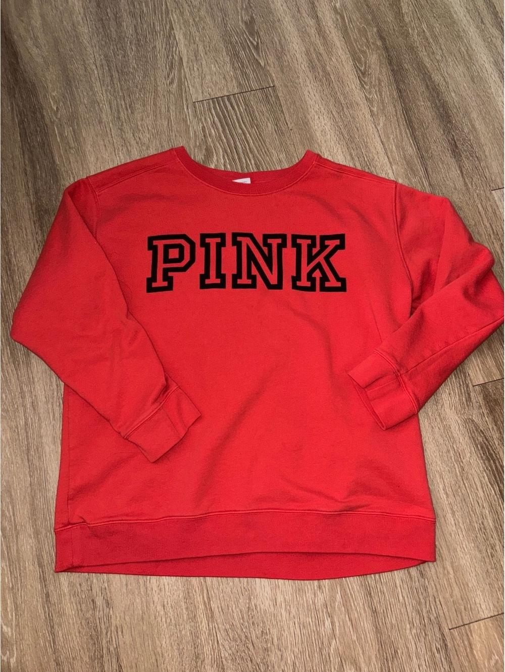 Victoria’s Secret PINK orange Logo Sweatshirt Size L